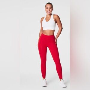 SPANX booty boost full length Red Leggings